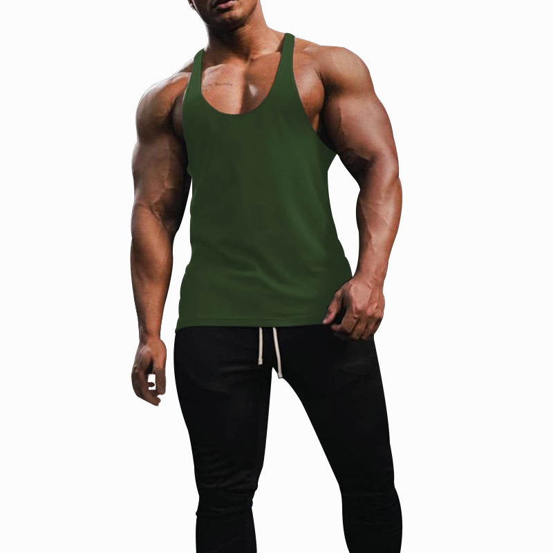 Herren Sport Tanktop Atmungsaktiv Racerback Baumwolle
