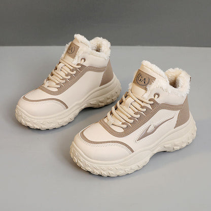 Damen Sneaker Hohe Sportschuhe Kuschelig Rutschfest
