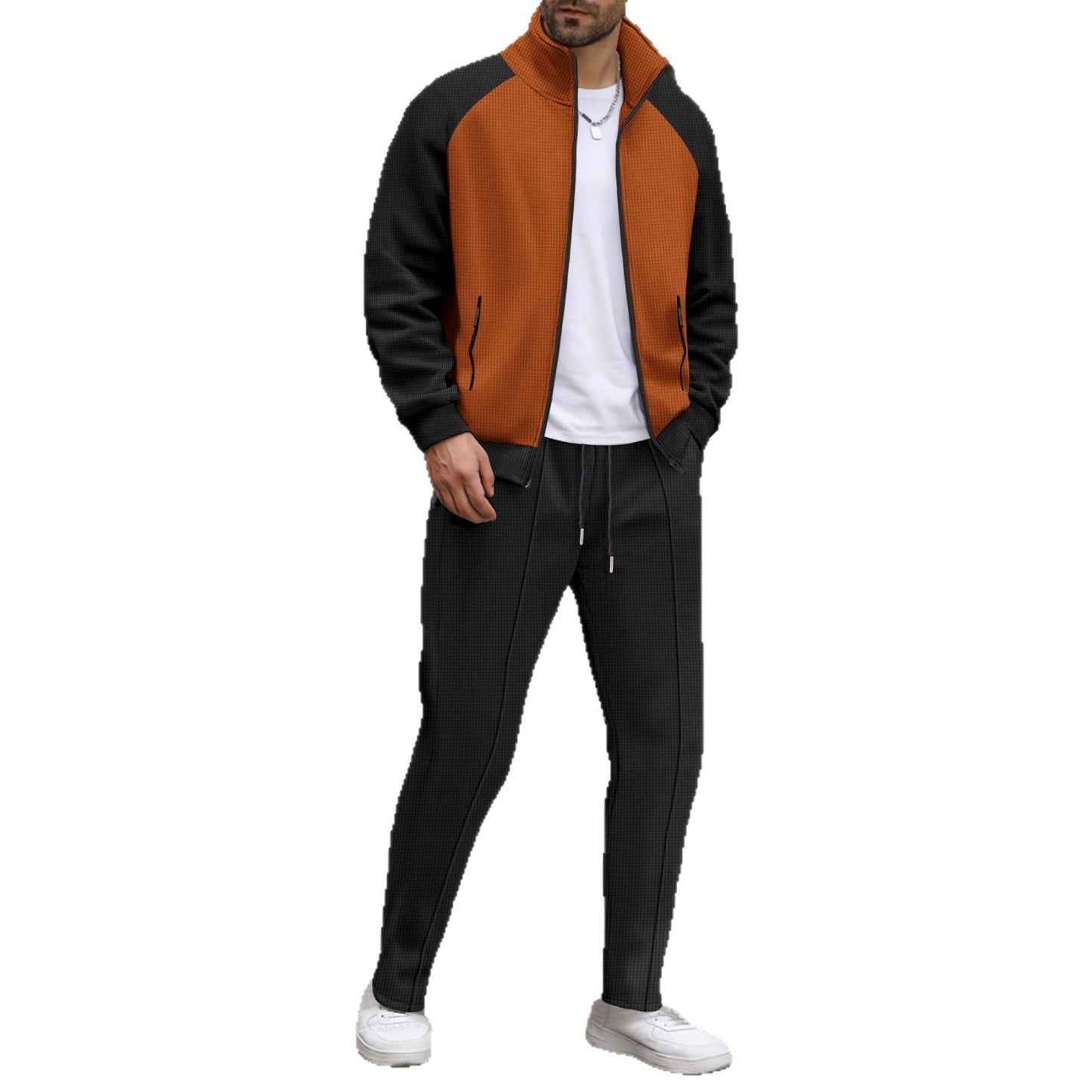 Herren Sport Set: Trainingsjacke und Jogginghose Grau