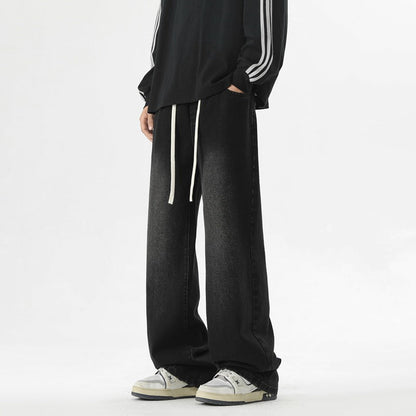 Herren Jeanshose Oversized Mit Verstellbarem Bund