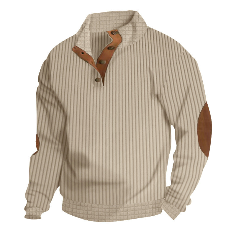 Herren Pullover Modern Leder Details Schwarzwald Style