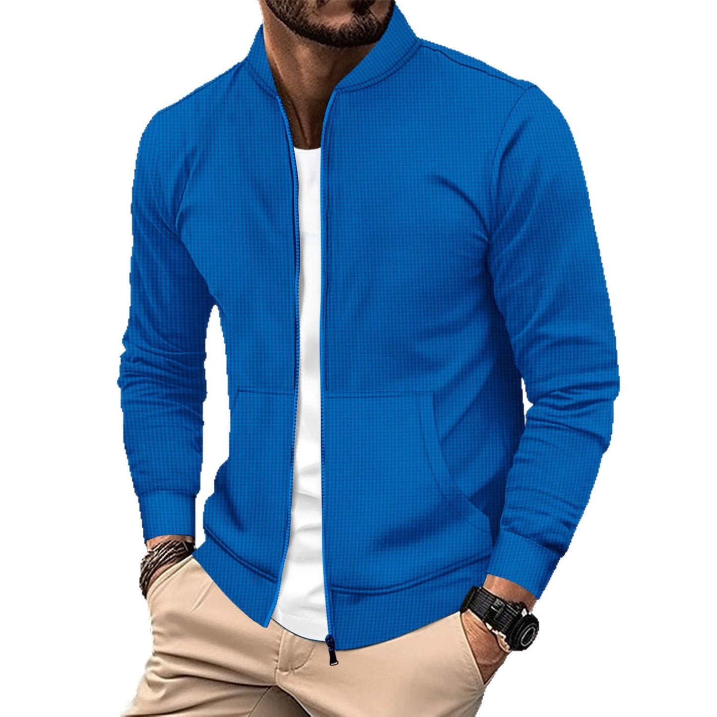 Herren Sweatjacke Sportlich Modern mit Taschen