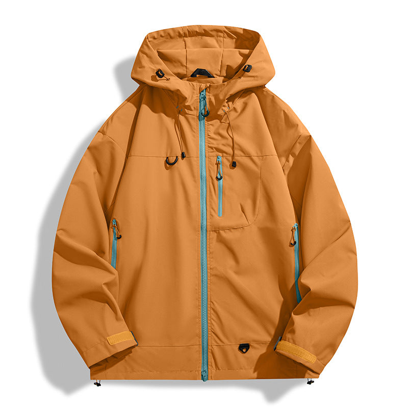 Wasserdichte Herren Outdoor-Jacke mit Kapuze Atmosaktiv