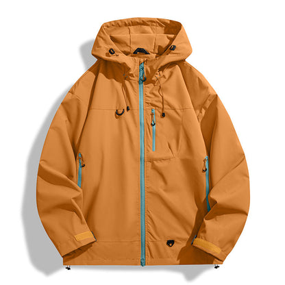 Wasserdichte Herren Outdoor-Jacke mit Kapuze Atmosaktiv