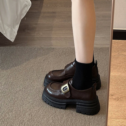 Damen Chelsea Boots Chunky Rutschfest Plateau