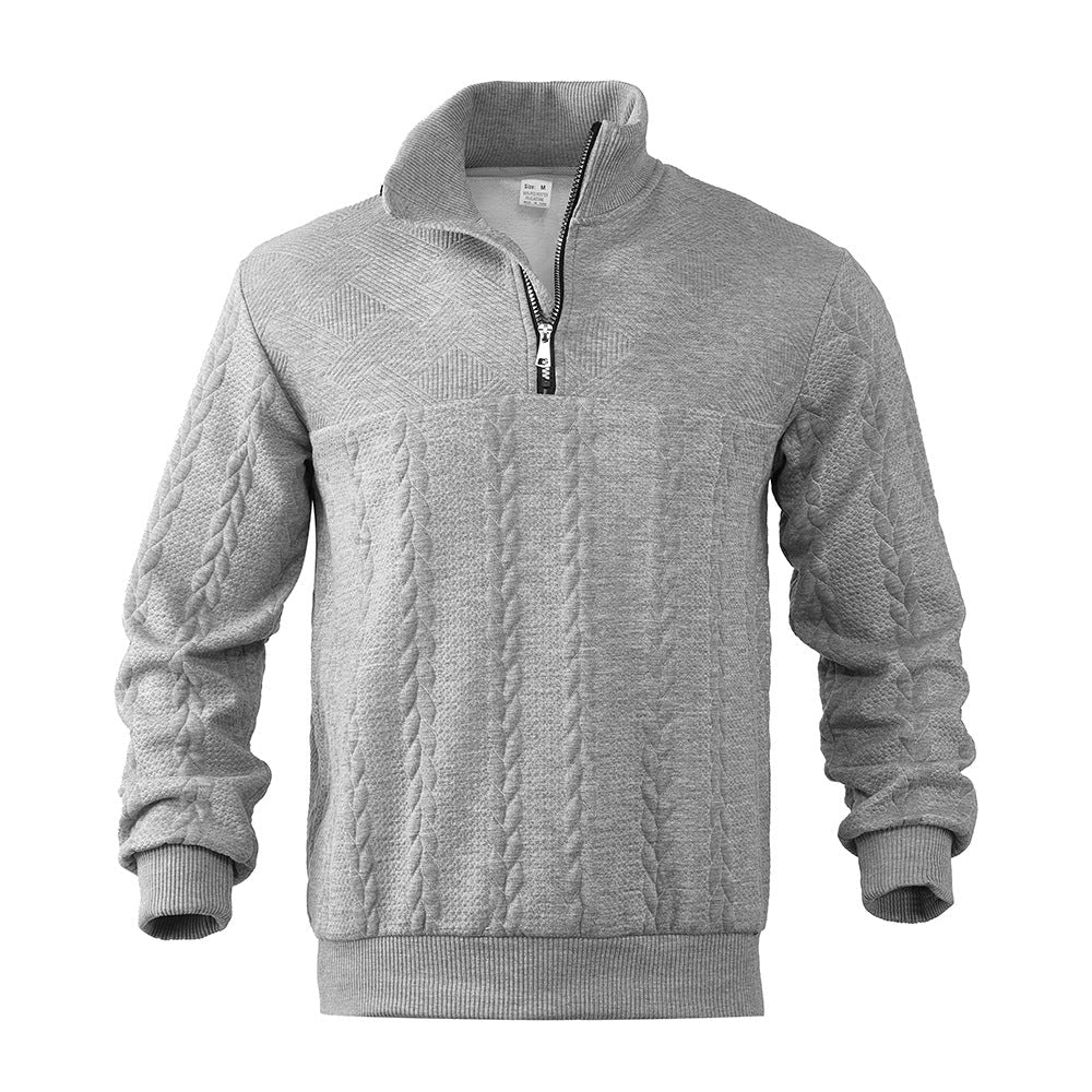 Herren Fleece Pullover Hochkragen Modisch - BerlinGlamour