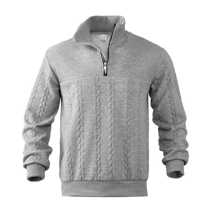 Herren Fleece Pullover Hochkragen Modisch - BerlinGlamour