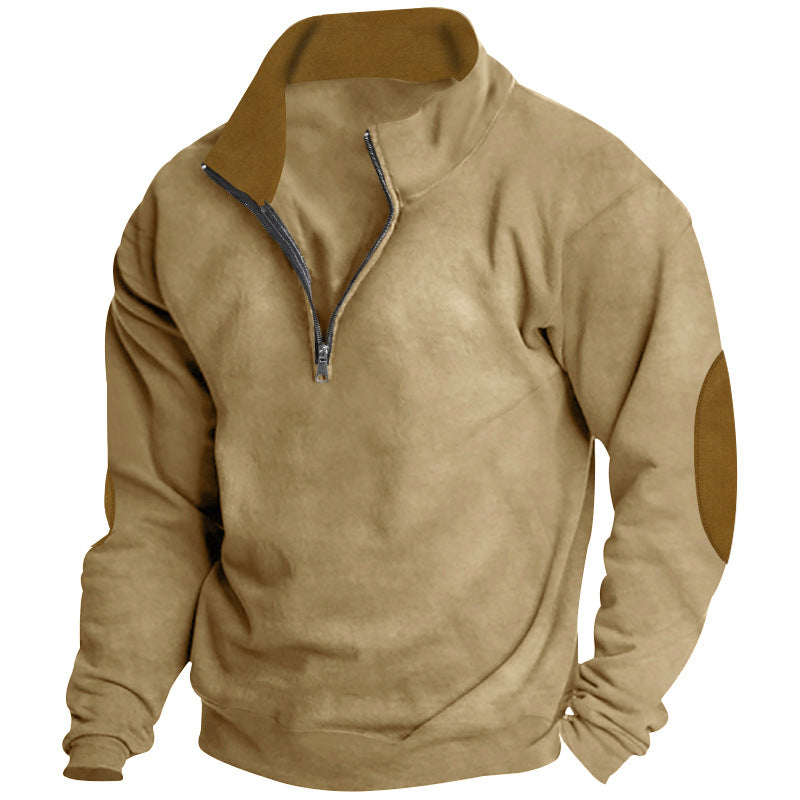 Herren Pullover Sportlich Reißverschluss Halsöffnung