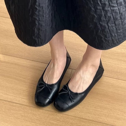 Damen Ballerinas Bequem Elegant Schleifen-Design - BerlinGlamour