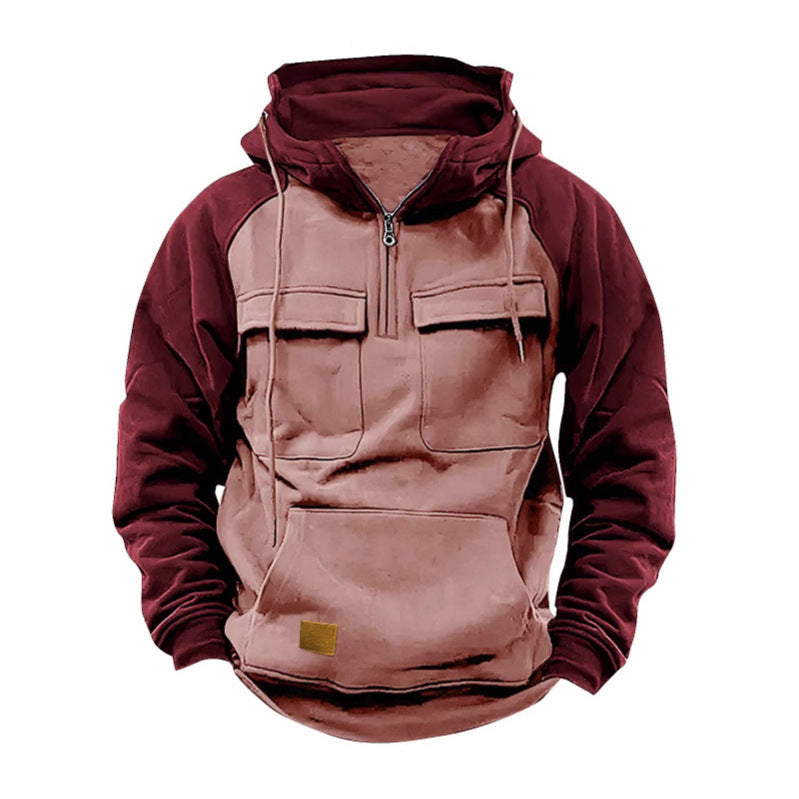 Herren Hoodie Funktionell Mit Taschen Modern Sportlich