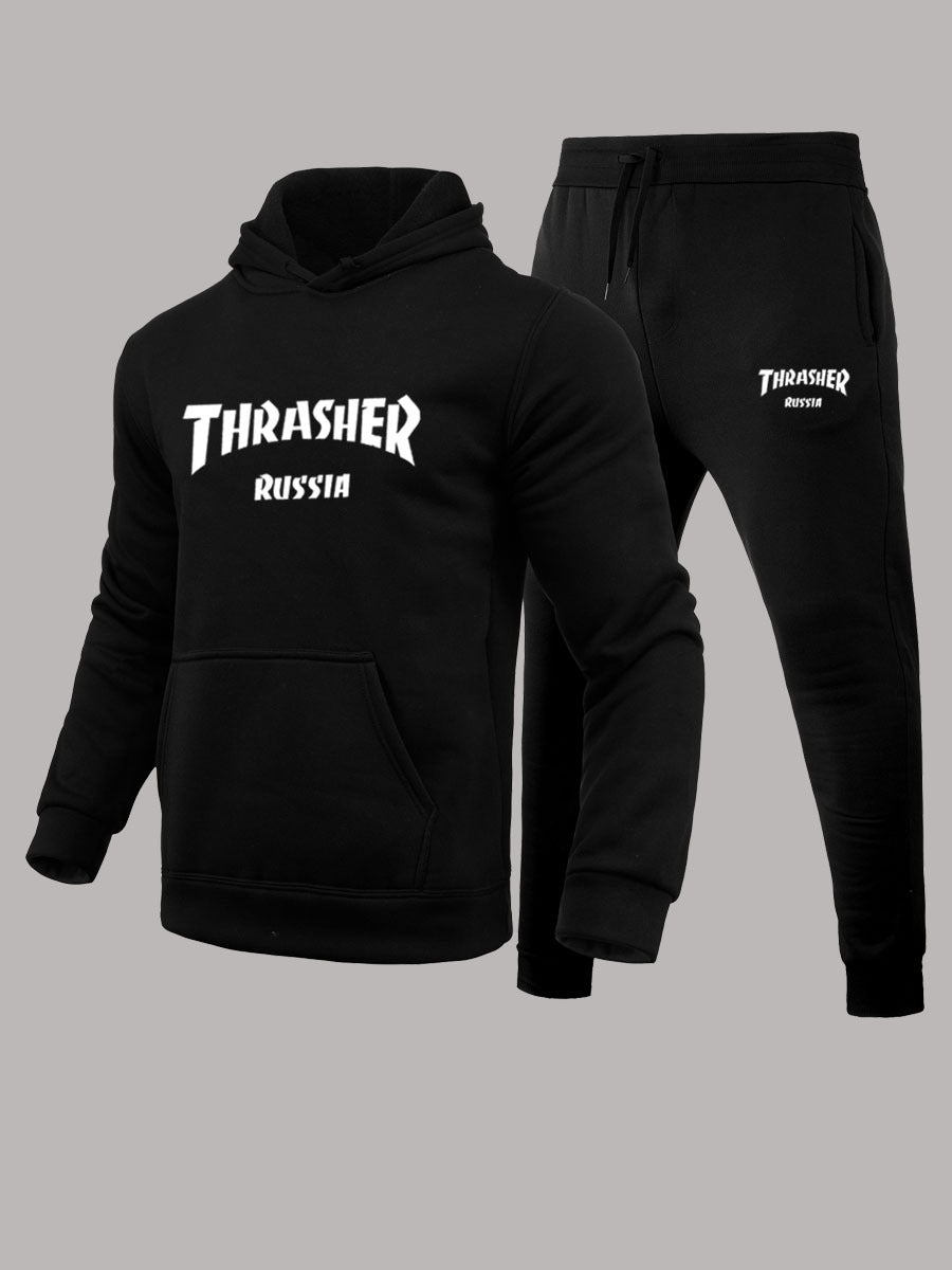 Herren Sportset Hoodie JogginghoseMit Logo Trendy