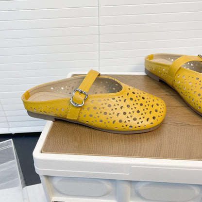Damen Clogs Durchbruchdesign Verstellbarer Riemen Modern