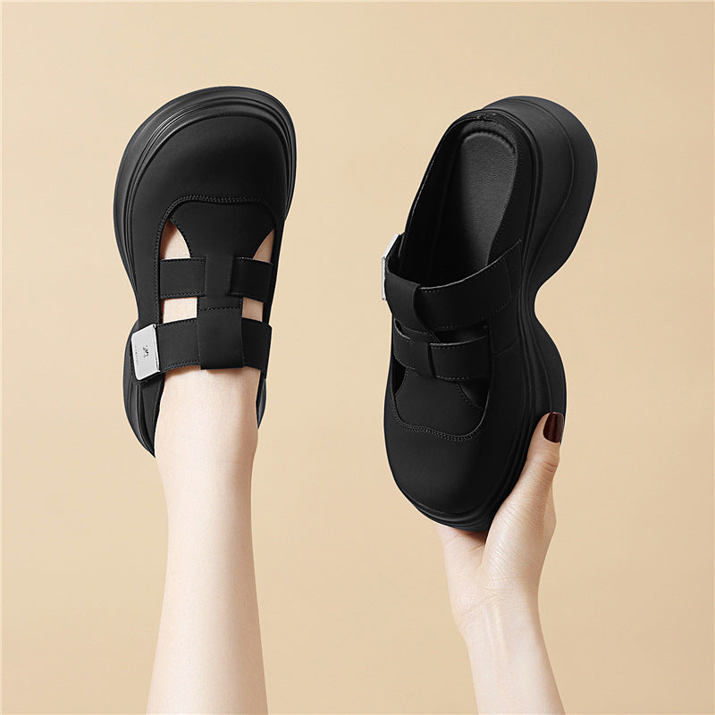 Damen Schuhe Bequem mit verstellbaren Riemen Modisch