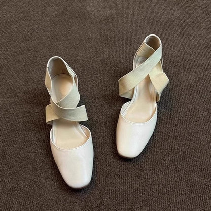 Damen Slingback Pantoletten Elegante Schuhe mit Kreuzband - BerlinGlamour