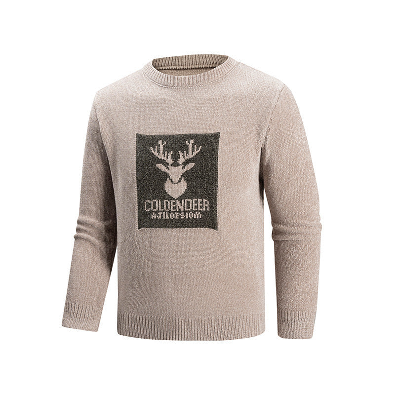 Herren Pullover Rundhals Grafik Design Berlin Style