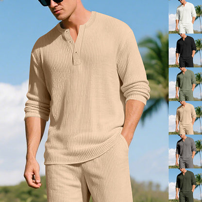 Herren Langarmshirt Rippstruktur Modern Berlin Style - BerlinGlamour