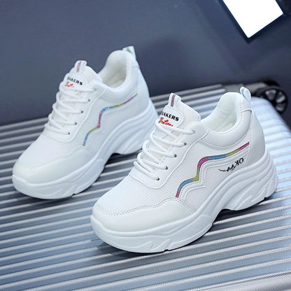Damen Sneaker Sportlich Plattform Bequem Atmungsaktiv