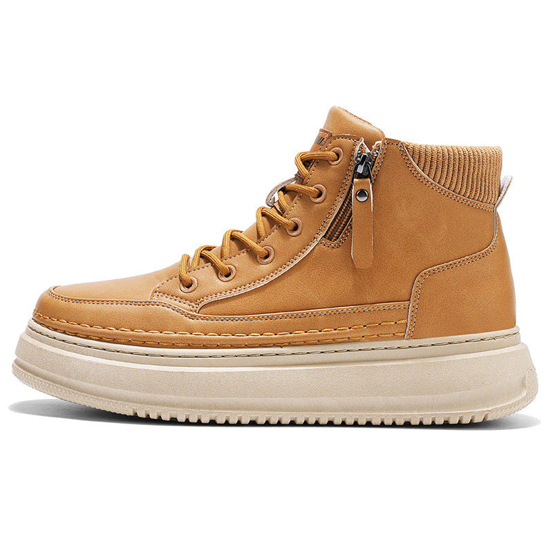 Damen Sneaker High-Top Robust Mit Reißverschluss