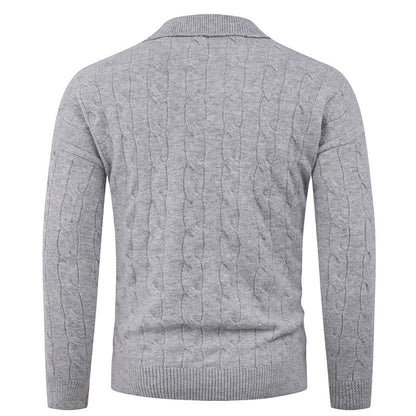 Herren Strickpullover Modern Zopfmuster Elegent