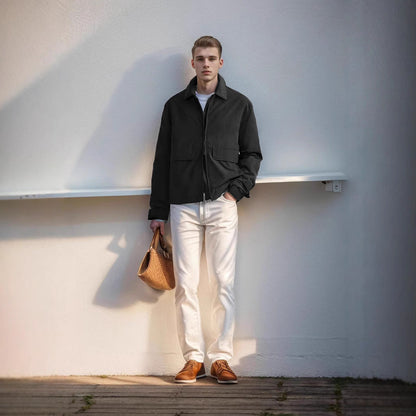 Herren Freizeitjacke Leicht mit Taschen Sportlich Modern