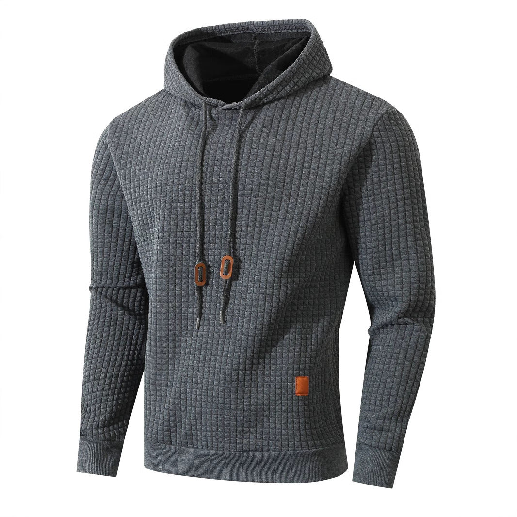 Herren Kapuzenpullover Bequem Strukturiert Mit Kordelzug