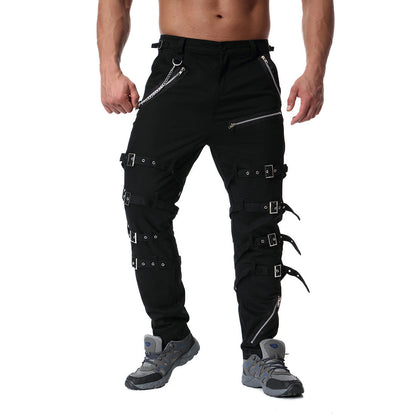 Herren Cargo-Hose Vielseitig Schnallen Größe