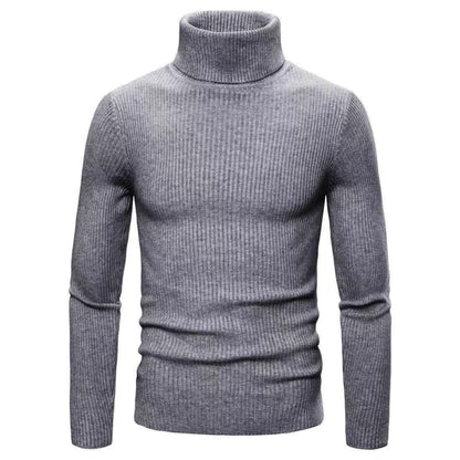 Herren Rollkragenpullover Fein Rippenstruktur Elegante Qualität