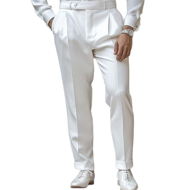 Herren Anzughose Slim Fit Elegant Schmal