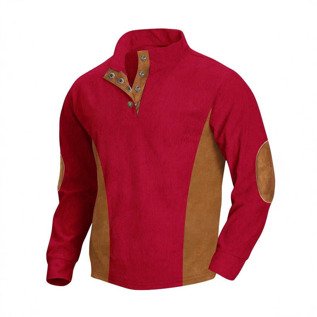 Herren Langarm-Shirt Modern Ripp-Design Elegantes Design