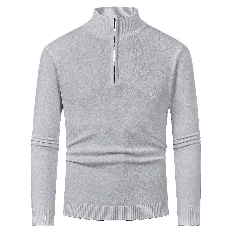 Herren Pullover Modern Mit Stehkragen Reißverschluss