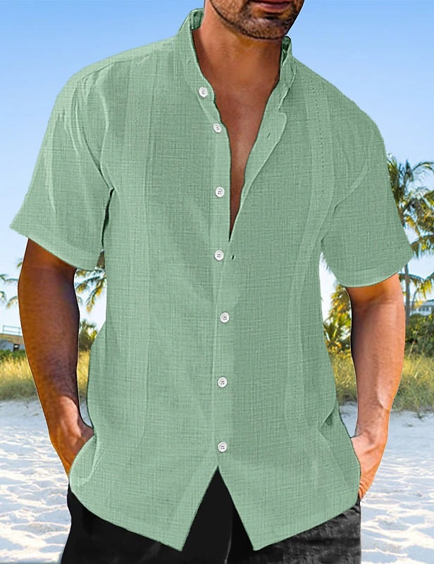 Herren Kurzarmhemd Elegant Modern mit Textur