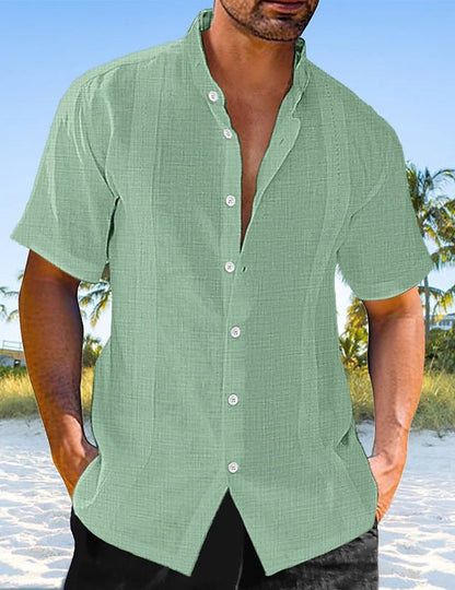 Herren Kurzarmhemd Elegant Modern mit Textur