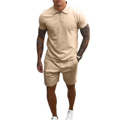 Herren Sportset Kurzarm Elastischer Bund Sportlich