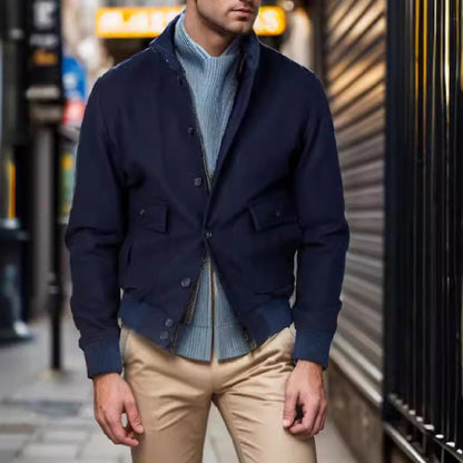 Herren Jacke Modern Sportlich Mit Taschen