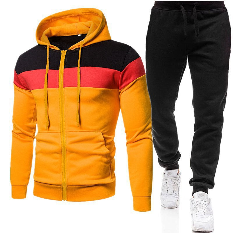 Herren Sportjacke Set Sweatjacke Jogginghose Bequem Elastisch