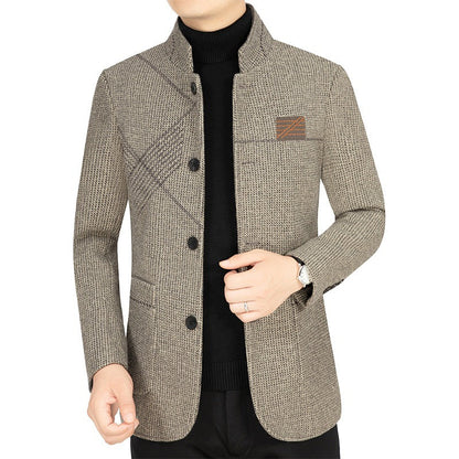Herren Strickjacke Casual Strukturiert Grau