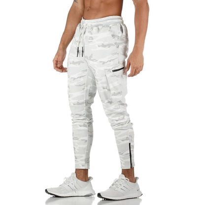 Herren Jogginghose Sportlich Slim Fit mit Reißverschlusstaschen