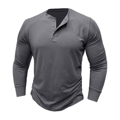 Herren Henley-Shirt Knopfleiste Modern Berlin Style