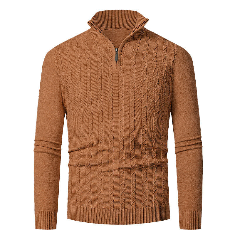Herren Strickpullover Stehkragen Modern - BerlinGlamour