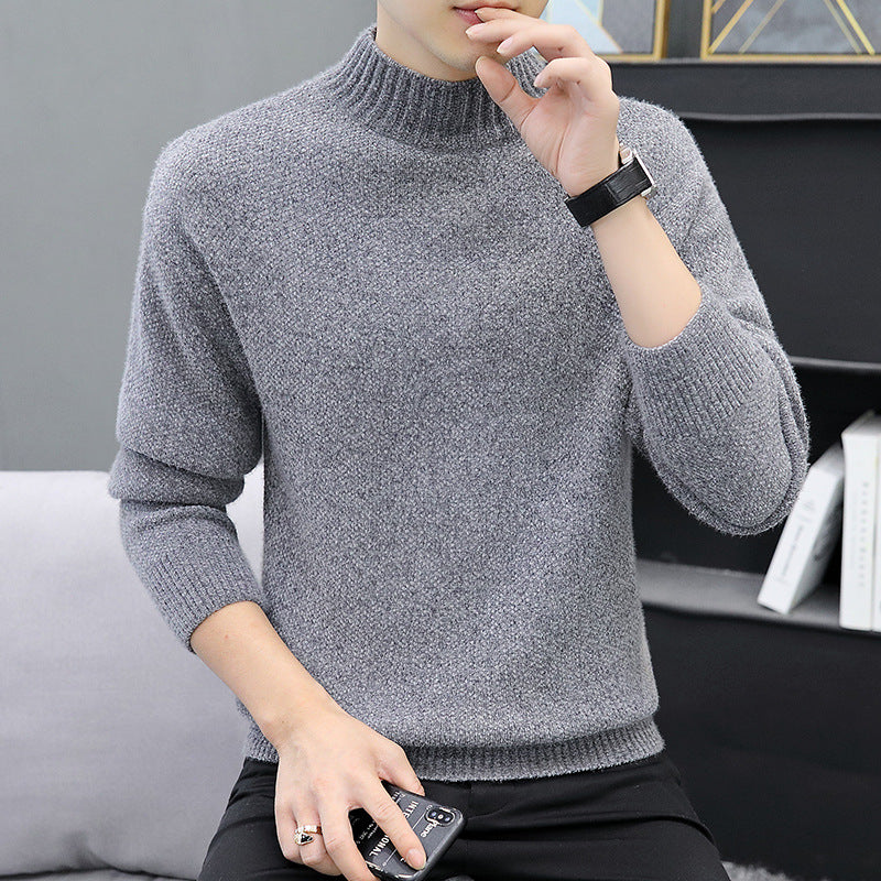 Herren Rollkragenpullover Weich Warm Strick Pullover