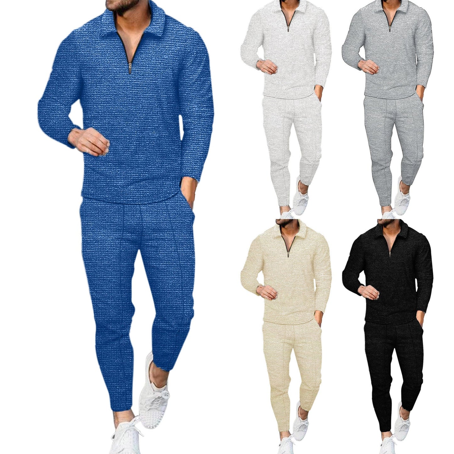 Herren Freizeit-Set mit hohem Kragen Modern Elegant - BerlinGlamour