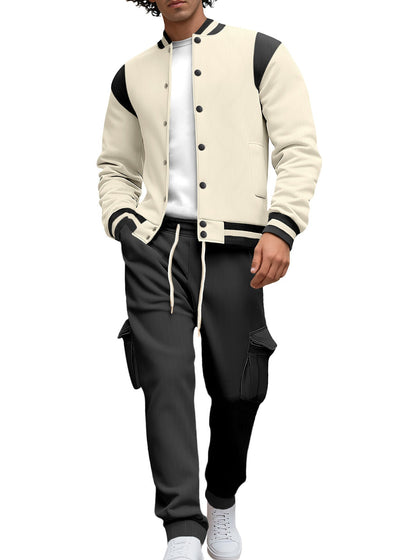 Herren Lederjacke Asymmetrisch Modern mit Nieten