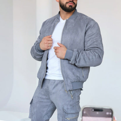 Herren Bomberjacke Sportlich Cargo Stil