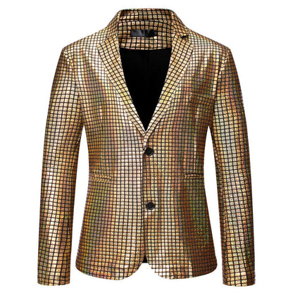 Herren Sakko Paillettenjacke Modern Glamour