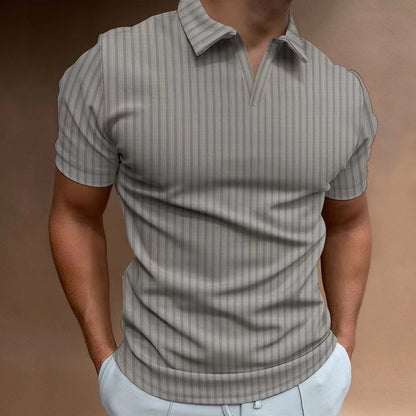 Herren Polo-Shirt Streifenmuster Modern Sportlich