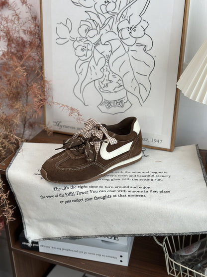 Damen Sneaker Sportlich Komfortabel Mit Rüschen