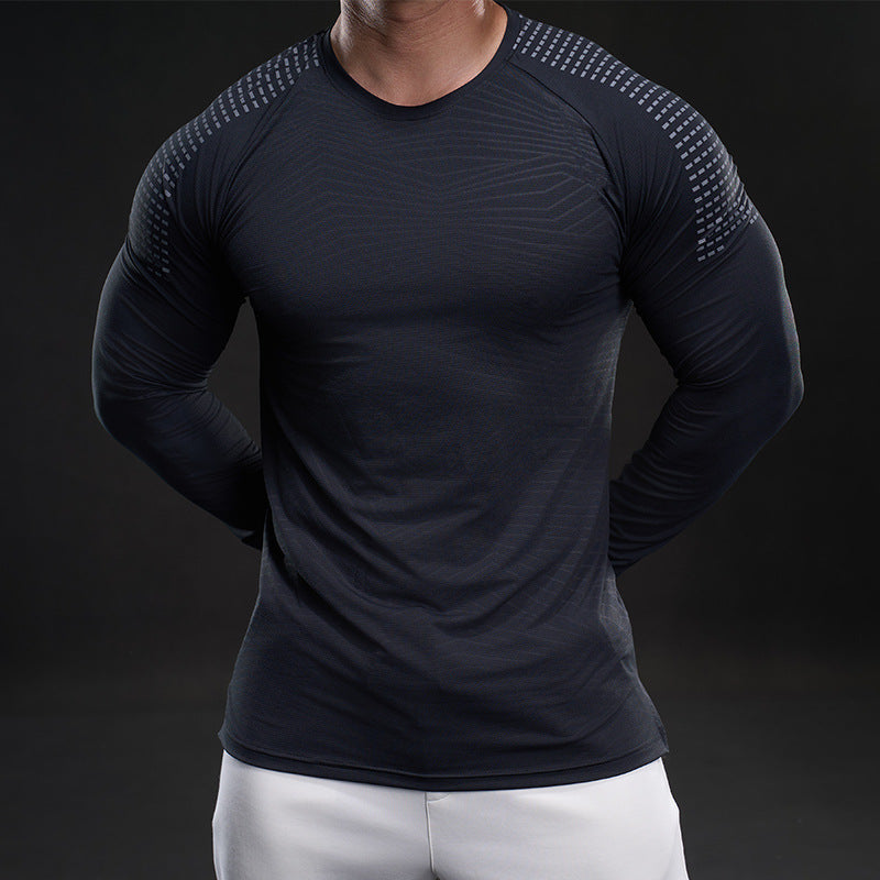 Herren Langarmshirt atmungsaktiv Mesh Funktionsshirt Sportlich