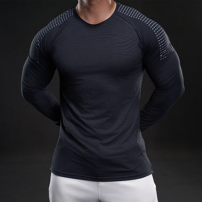 Herren Langarmshirt atmungsaktiv Mesh Funktionsshirt Sportlich