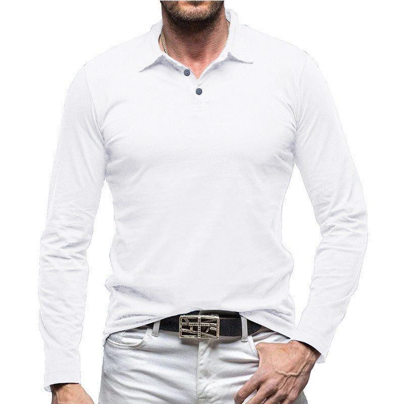 Herren Poloshirt Langarm Modern Slim Fit