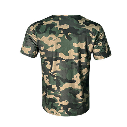 Männer Camo T-Shirt Grün Militärstyle